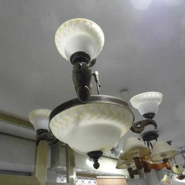 Lámpara de techo 3 brazos 6 luces