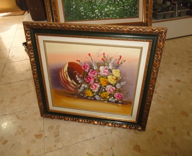 Cuadro Pintura Óleo Madera Cristal