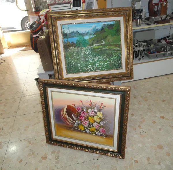 Cuadro Pintura Óleo Madera Cristal