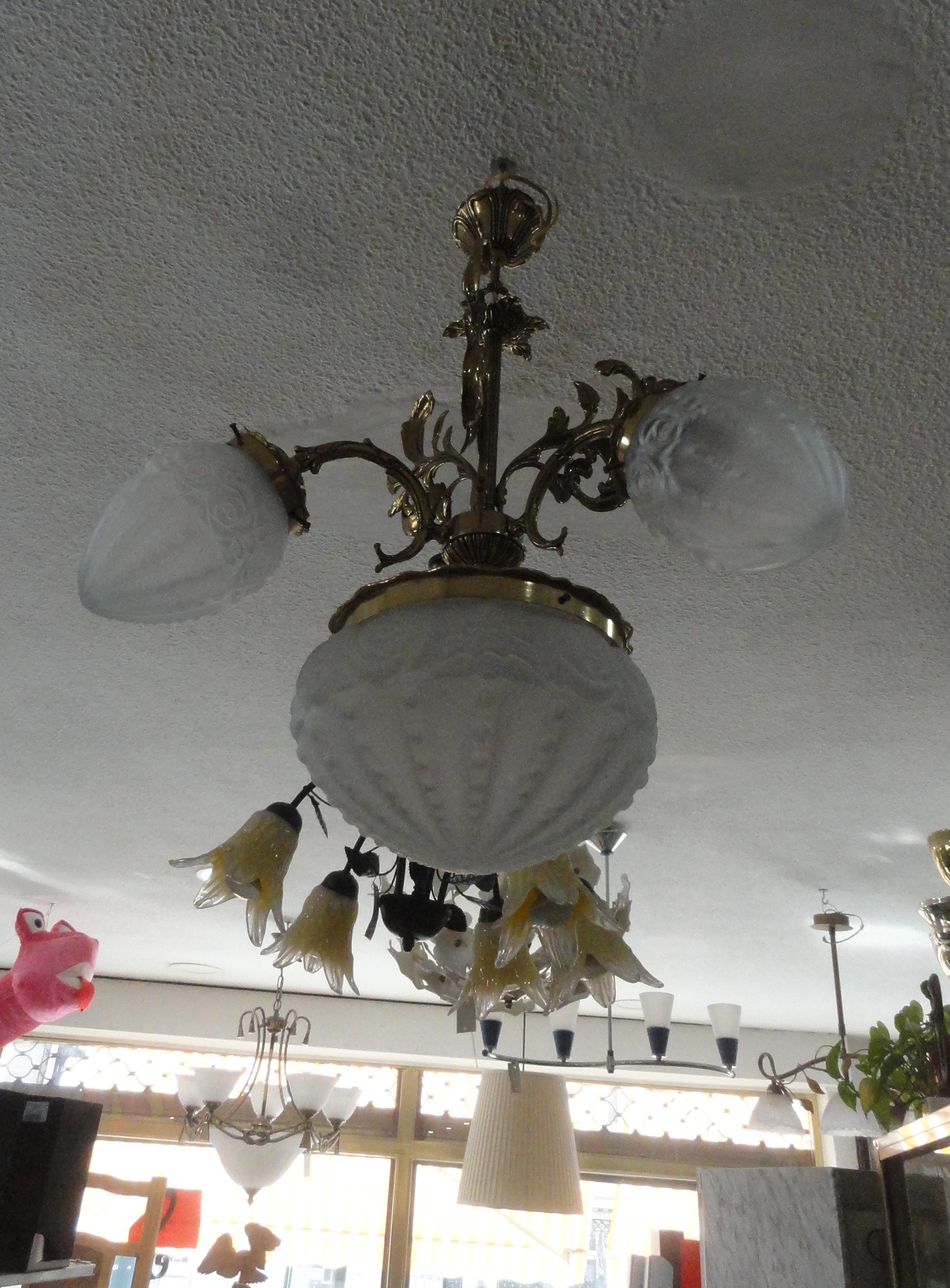 LÁMPARA CLÁSICA CRISTAL-METAL, BUEN ESTADO, MUY DECORATIVA, BUENA CALIDAD PVP 65€